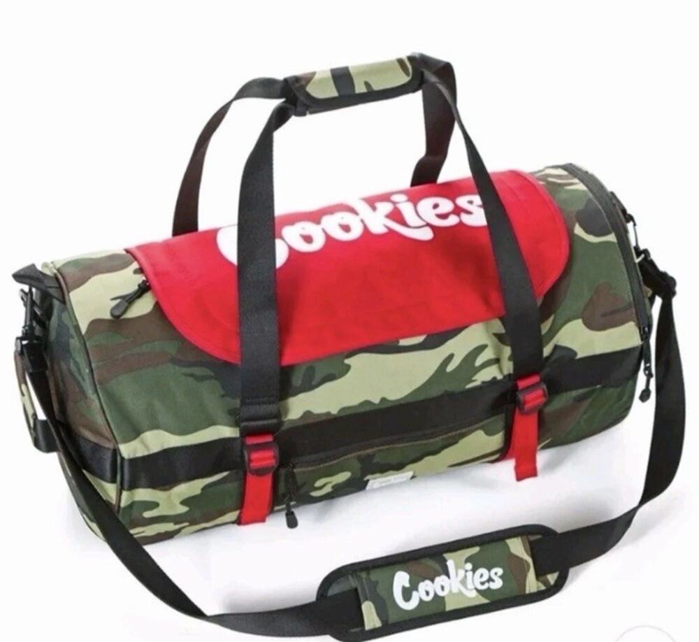 Cookies NEW PARKS UTILITY camo red Duffle Bag SMELL PROOF BALLER CAMO BAG NWT